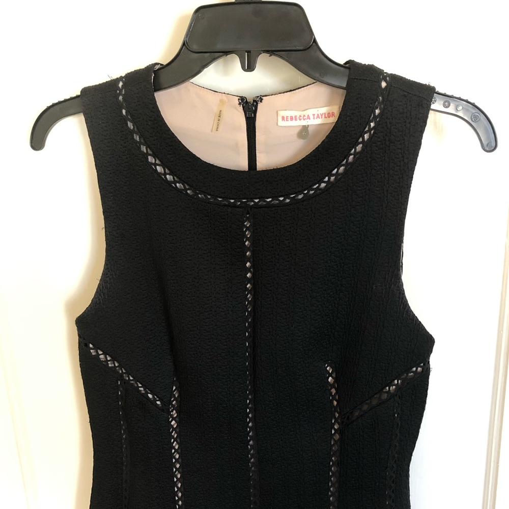 Rebecca Taylor Black Embroidered Dress